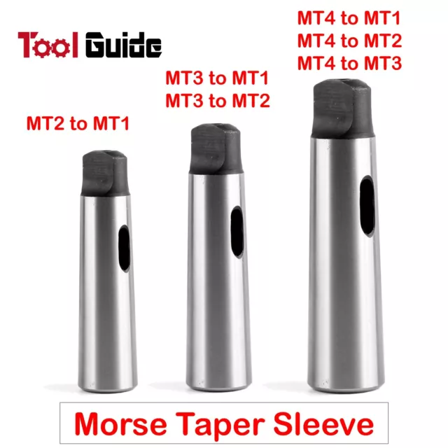 Morse Taper Reduced Shank Adapter Reducing Drill Sleeve Lathes MT1-MT2-MT3-MT4