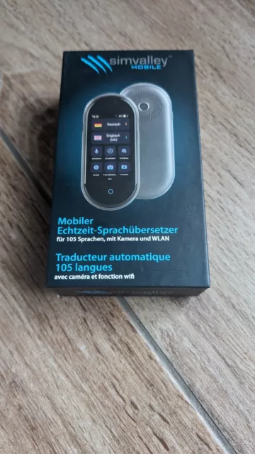 simvalley MOBILE Mobiler Echtzeit-Sprachübersetzer-Schwarz (NX4668-944)mi.Tasche