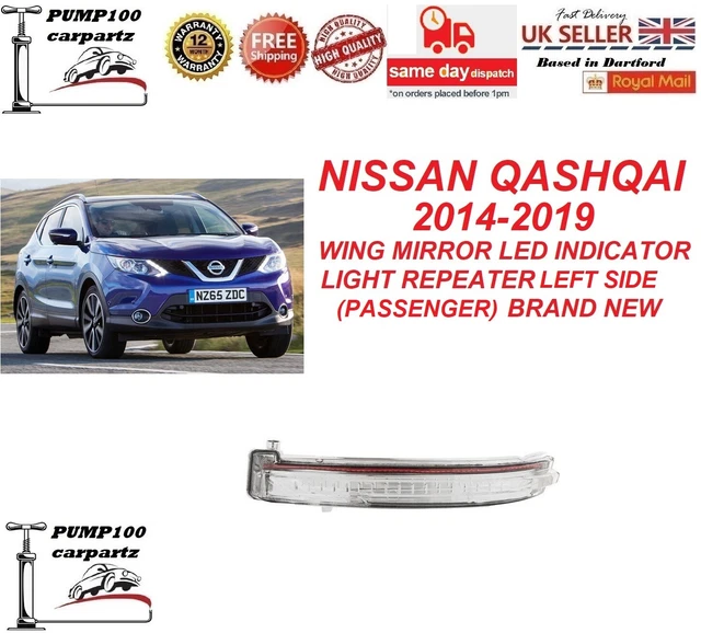 Nissan qashqai wing shop mirror indicator lens