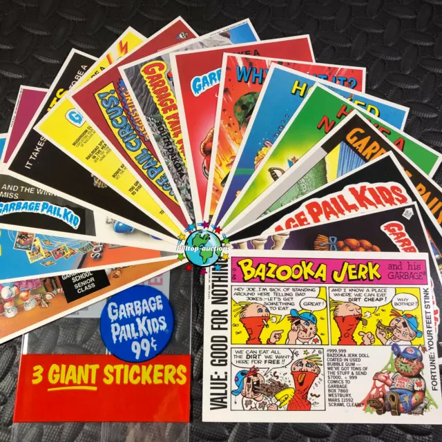 Garbage Pail Kids 1986 Jumbo/Giant 5X7 2Nd Series 2 Set Of 15 Cards +Wrapper W@W