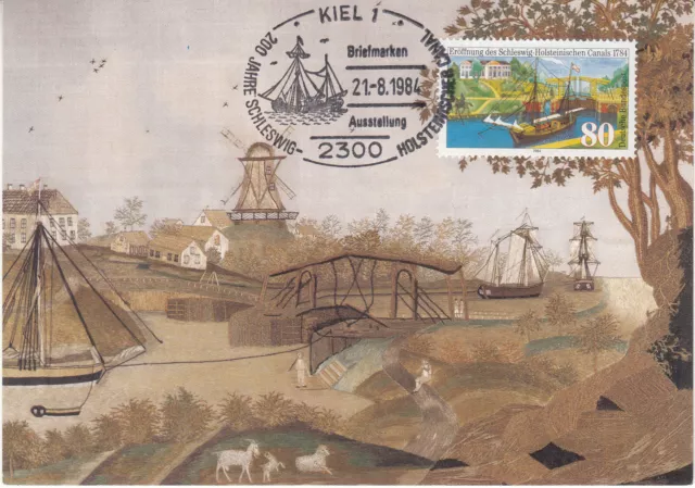 Maximumkarte*200 Jahre Schleswig-Holstein Canal*Mi.-Nr. 1223*mit Stempel Kiel