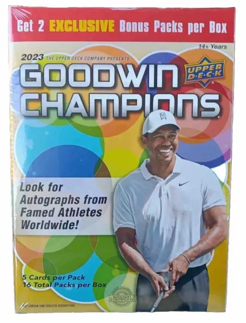 *New* 2023 Upper Deck Goodwin Champions 16 Packs 5 Cards Per Pack Factory Sealed