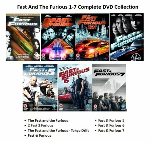 Fast and Furious collection - 1 - 7 DVD bundle (DVD x 10)