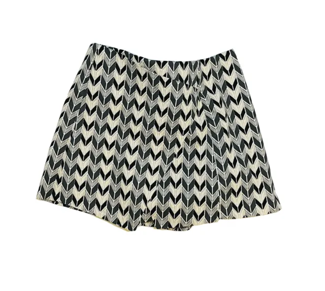 TOPSHOP (Nordstrom) Women’s Shorts/Skirt US 4 Chevron Print Black Tan Neutral