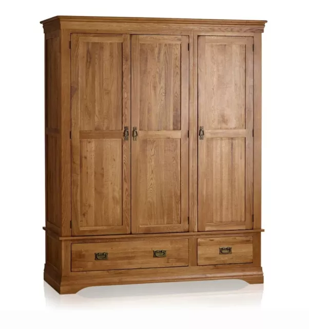 Oak Furniture Land Triple Wardrobe French Farmhouse RRP £1349.99