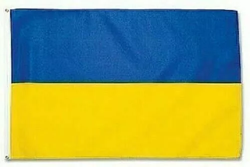 Große Ukraine Fahne Flagge 150 x 90cm Blau-Gelb 100 % Polyester A  H