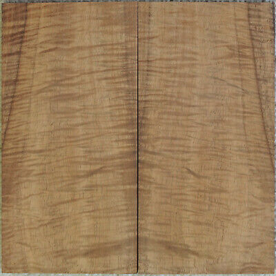 SHIMMERING KOA TIGER Curl knife scales #0060, pistol grips, box wood
