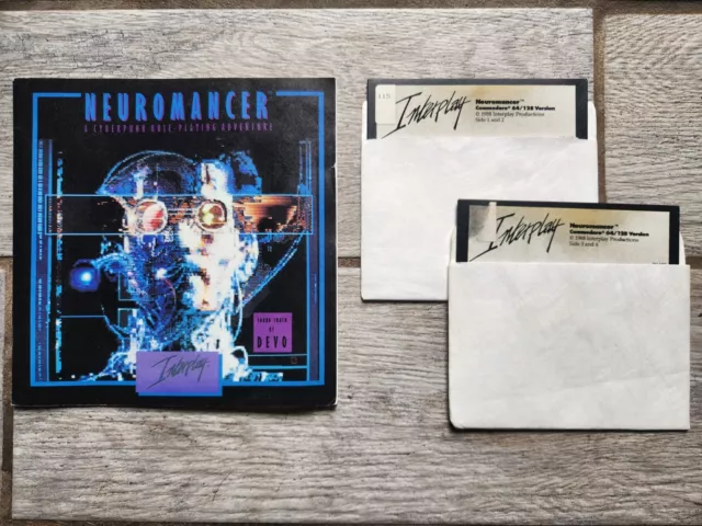 NEUROMANCER for the Commodore 64 C64/128, Game & Manual, Fully Tested & Works!