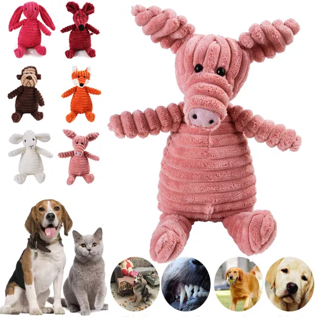Hund Spielzeug Quietscher Hundespielzeug Plüsch Kauspielzeug Welpen Kauen Toy DE