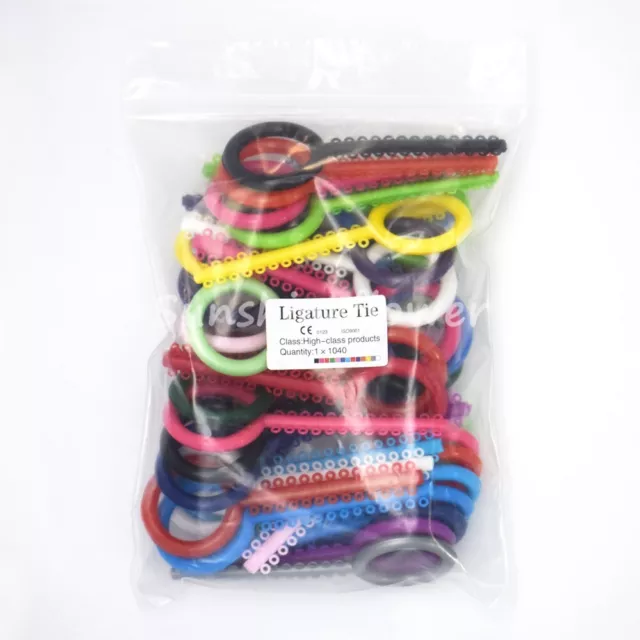 Dental Orthodontic Elastic Rubber Bands  Ligature Ties 1040 pcs/pack