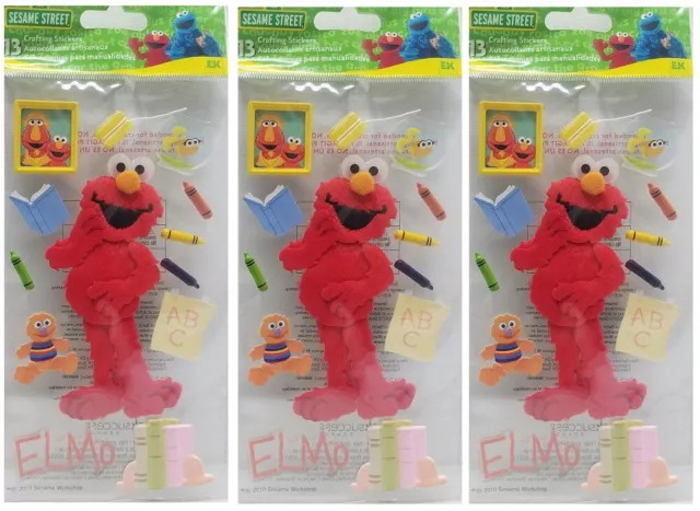 EK Sesame Street 3D Sticker Large Elmo Artist Pack of 3