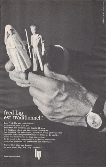 Montre Pub LIP Vintage 1962 - Modèle Homme Sport, Mouvement à Quartz