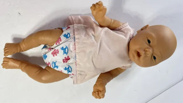 Vintage Jesmar Anatomically Correct Baby Girl Doll Newborn Made in Spain Rubber