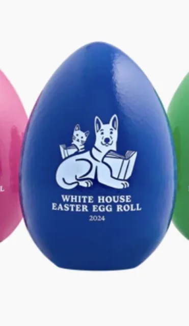 2024 Biden White House Easter Blue Egg President Dog + Cat Democrat Joe Jill