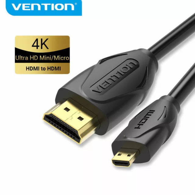 HDMI to Mini Micro Cable HDMI Adapter 4K Cord For Hero PC Tablet HDTV Camera