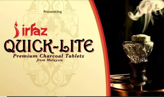 Quick-Lite 16 Packs - 2 Boxes Charcoal Tablets 33mm 160 Tablets Irfaz for Soex 3