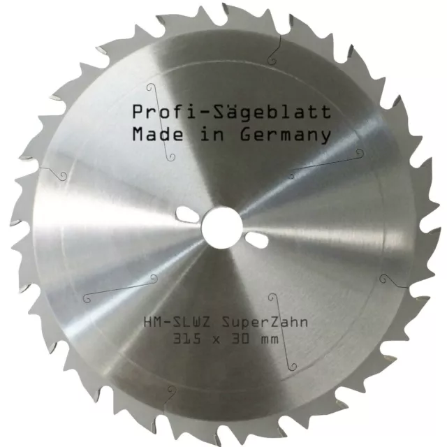 HM-Sägeblatt 315 x 30 mm 20 SUPER-LWZ Wechselzahn SLWZ Hartmetall Kreissägeblatt