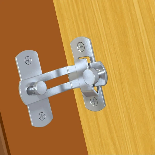 Verrou Coulissant 90° Pour Porte D’armoire Ou Tiroir – 7,6 Cm, Inox Brossé Argent