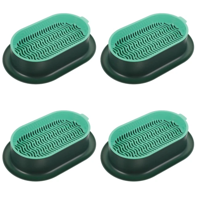 XWDHMHFE 5 fioriere rotonde in metallo per ringhiere sospese, in ferro, cesto da appendere, cestino per vasi di fiori, in ferro, per casa, giardino, balcone, nero