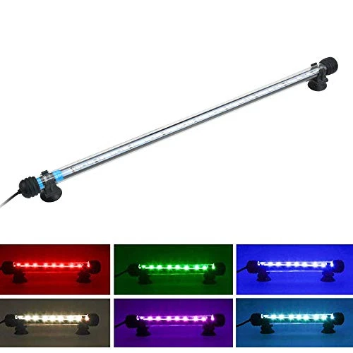 NICREW Submersible Aquarium Light, Underwater RGB Multicolor LED Lights Bar Lamp