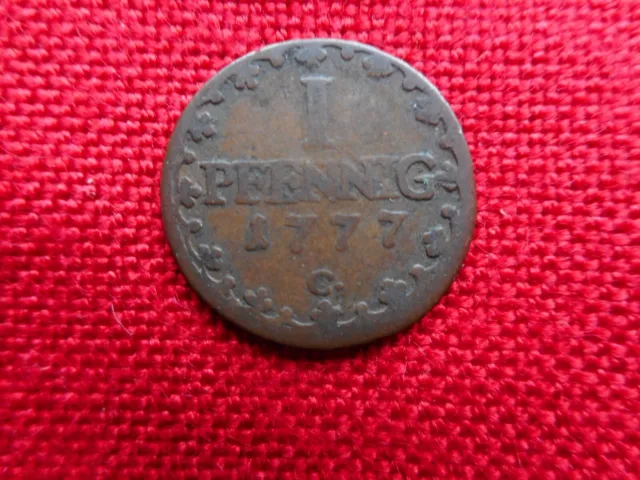 Sachsen 1 Pfennig 1777 C      (24)