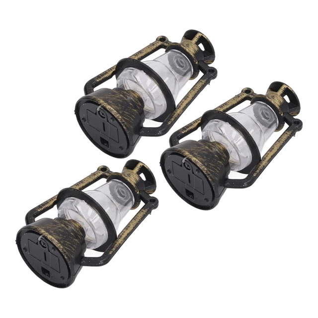 Hot Dollhouse Kerosene Lamp 3Pcs Cute Dollhouse Miniature Kerosene Lamp For 1/12
