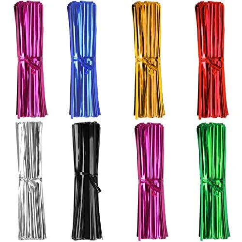 3200 Pcs Twist Ties Plastic 4 Metallic Twist Ties Twist Ties for Bags