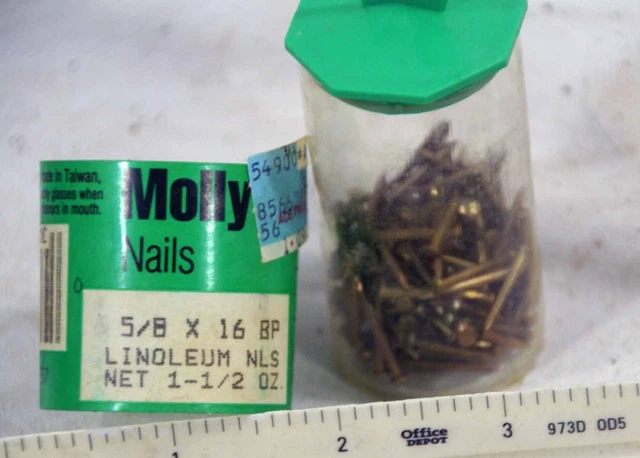 Vintage Molly Brand Linoleum Nails 5/8" x 16BP