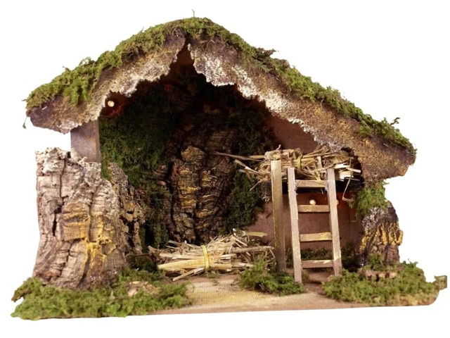 Capanna Presepe Grande Da Esterno CAPANNA ARTIGIANALE PER Presepe Artigianale Grande vuota EUR 24,20