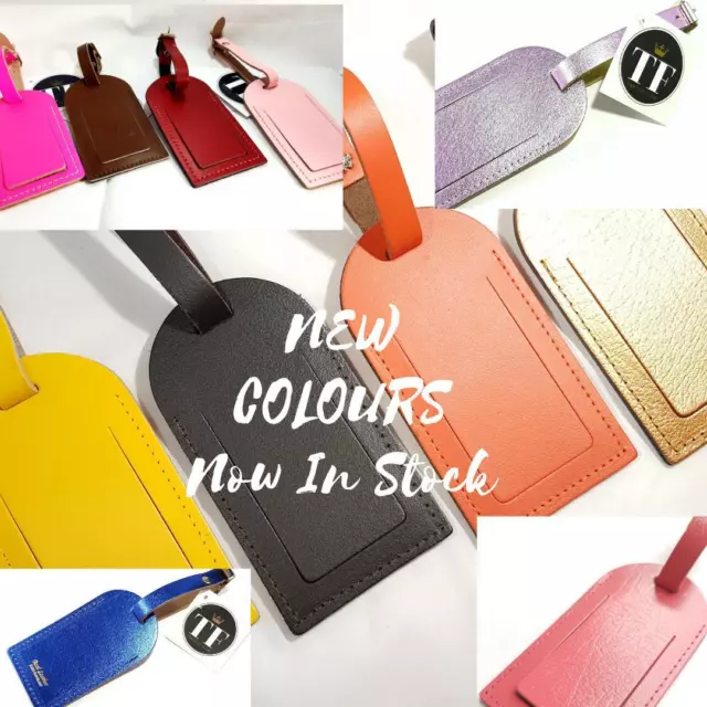 Luggage Tag,LEATHER,Suitcase, School,Travel Bag,ID Address Label,MADE IN ENGLAND