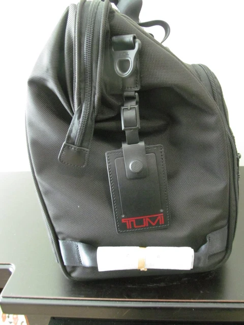 TUMI Alpha Expandable Black Nylon with Leather Accents Framed Weekend Duffle-NWT 3