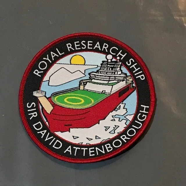 Sir David Attenborough Royal Research Ship Sew-On Patch - Boaty Mcboatface - New