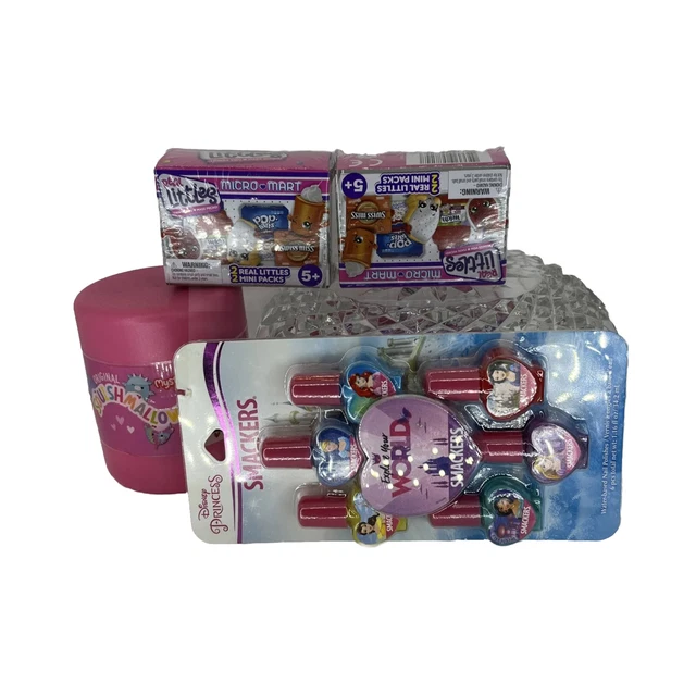 Girls Toy Lot Birthday Gift Squishmallow Real Littles mini Lip Smackers 4 nails