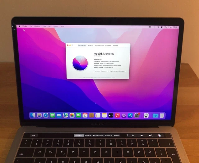 MacBook Pro Retina TouchBar 13,3 i5 2,9GHz 16GB 256GB 2016 UPGRADED A1706 2