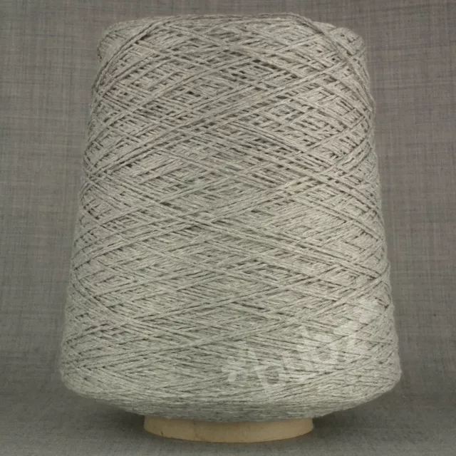 SOFT 4 PLY COTTON YARN 500g CONE SILVER GREY HAND MACHINE KNITTING CROCHET WEAVE