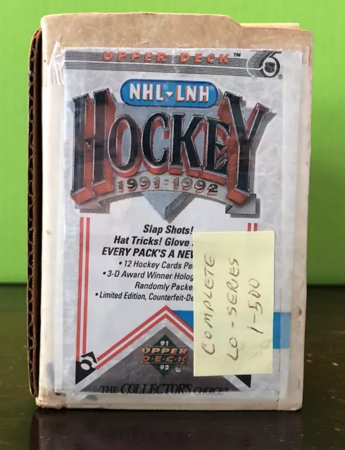 1991-92 Upper Deck Low Series Hockey set 1-500