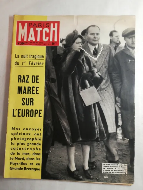 N1845 Magazine Paris-Match N°204 7 au 14 fév 1953 Élizabeth, duc d'Edimbourg