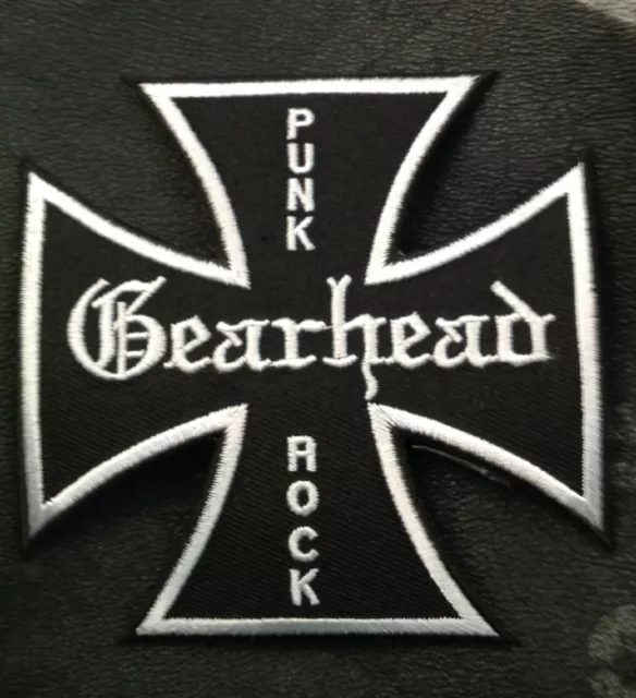 Gearhead® Punk Rock Patch Maltese Iron Cross Hot Rods Garage Greaser Rockabilly