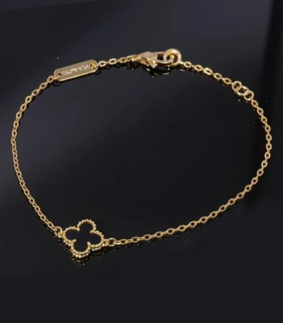 Van Cleef & Arpels Bracelets with 1 Onyx Motif 18k Yellow Gold Sweet Alhambra