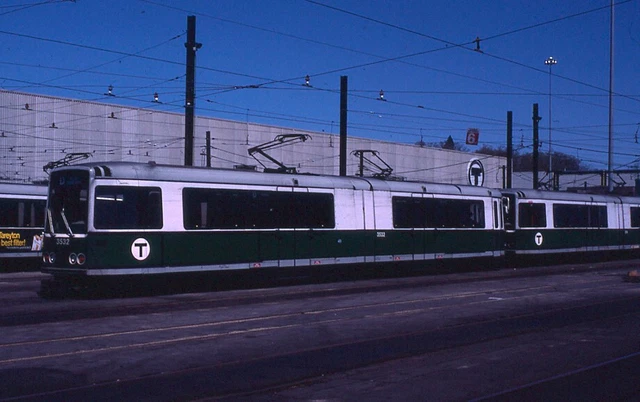 Transit Slide - MBTA Car #3532 Boston Transit 1980 House Barn Yard Vintage