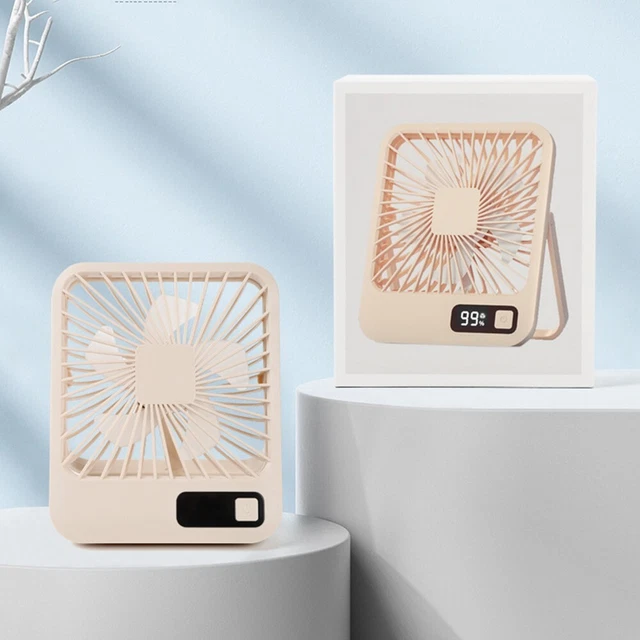 Ventilateur Portable HONEYYEAR - 5 Vitesses, 17400 Tr/min, Affichage Numérique, Batterie 3000mAh, 8h Autonomie