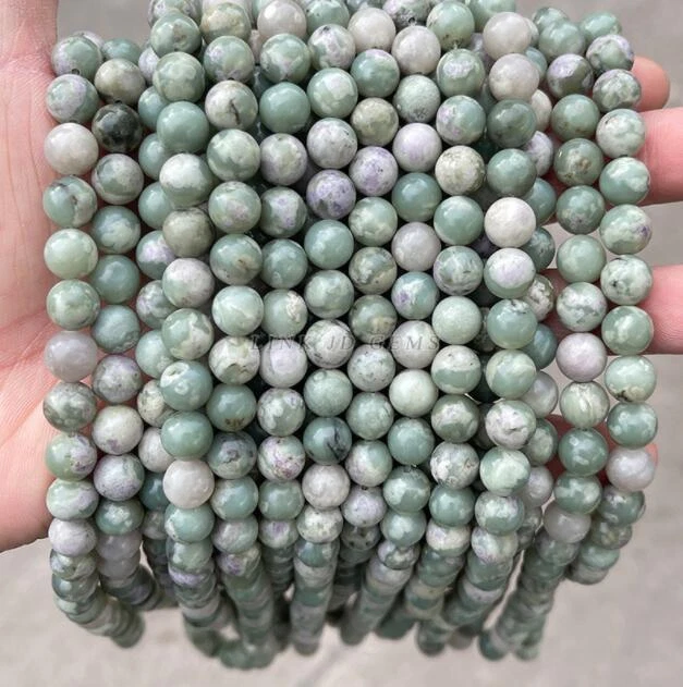 Wholesale 5pcs/package 6mm Natural Qingli Milk Cap Xiuyu Round Beads