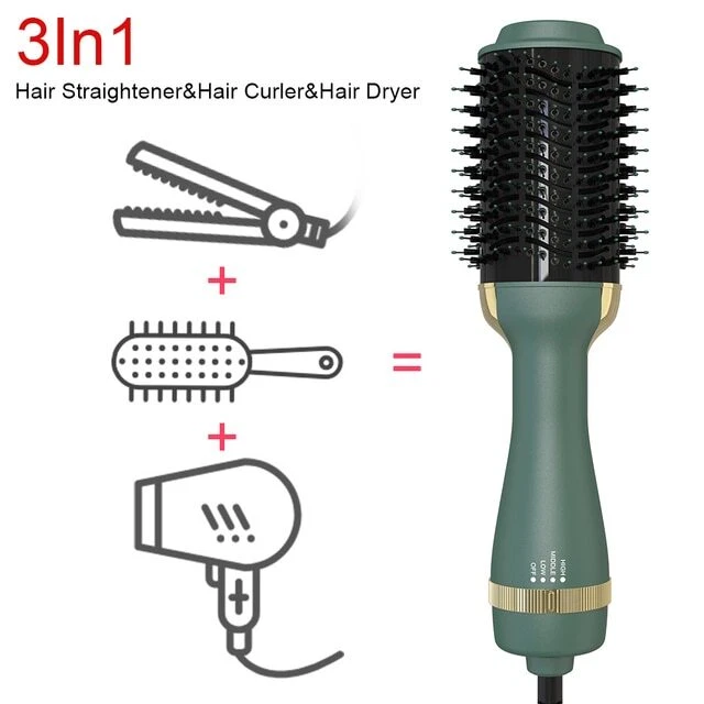 Brosse à Air Chaud 3 en 1 pour Sèche-Cheveux Professionnel 1000W