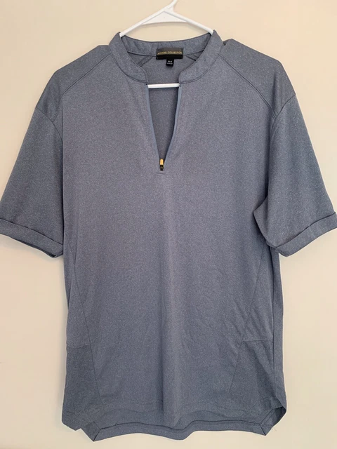 McDONALD’S Uniform Shirt Men’s Medium Gray 1/4 Zip Top Employee Work Team