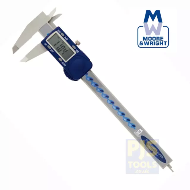 Moore and Wright MW110-15DPC 0-150mm 0-6" polycarbonate digital caliper vernier