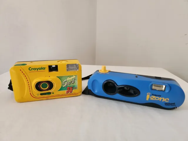 CRAYOLA SPORT 35MM Film + POLAROID I-Zone Instant Pocket Camera - UNTESTED