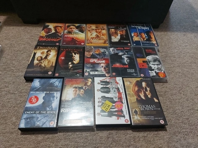 Joblot Of 14 Various Action VHS Tapes Joblot Bundle Retro Films Movies