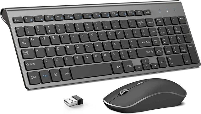 Wireless Keyboard and Mouse J JOYACCESS 2.4G Ergonomic and Slim Wireless Compute