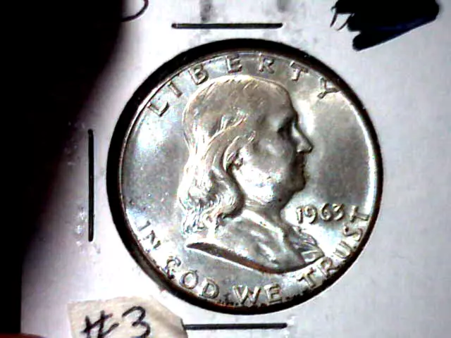 1963 Silver Franklin Half Dollar! Full Bell Line Showing! #3! More Listed!!