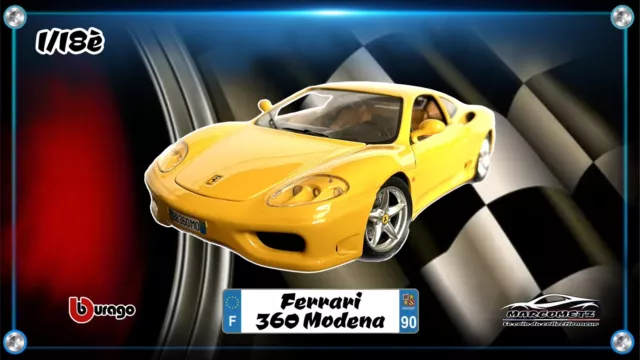 1/18 - Ferrari 360 Modena  (1999) - Collection   Occasion très bon état   Burago